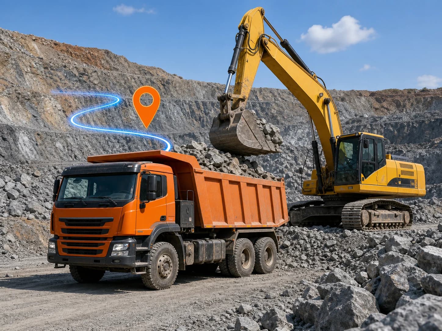 Heavy Machinery Mining Tipper Hyva GPS Tracker Device